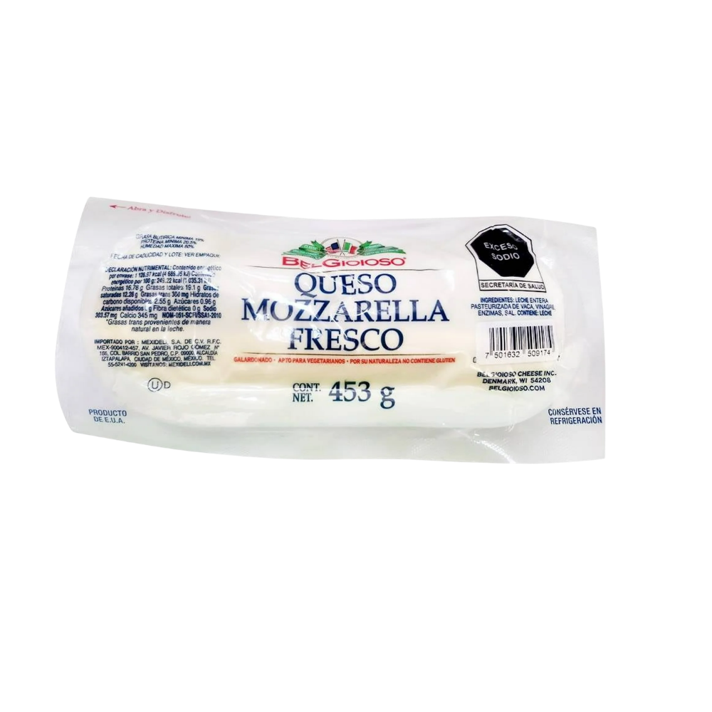Queso Mozzarella Belgioioso 454 g
